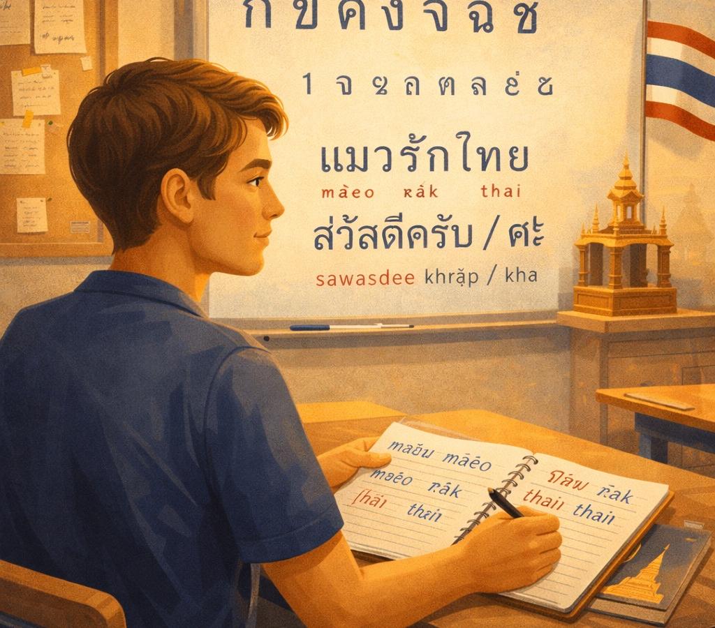 Illustration d'un étudiant en Thaïlande pour le visa ED.