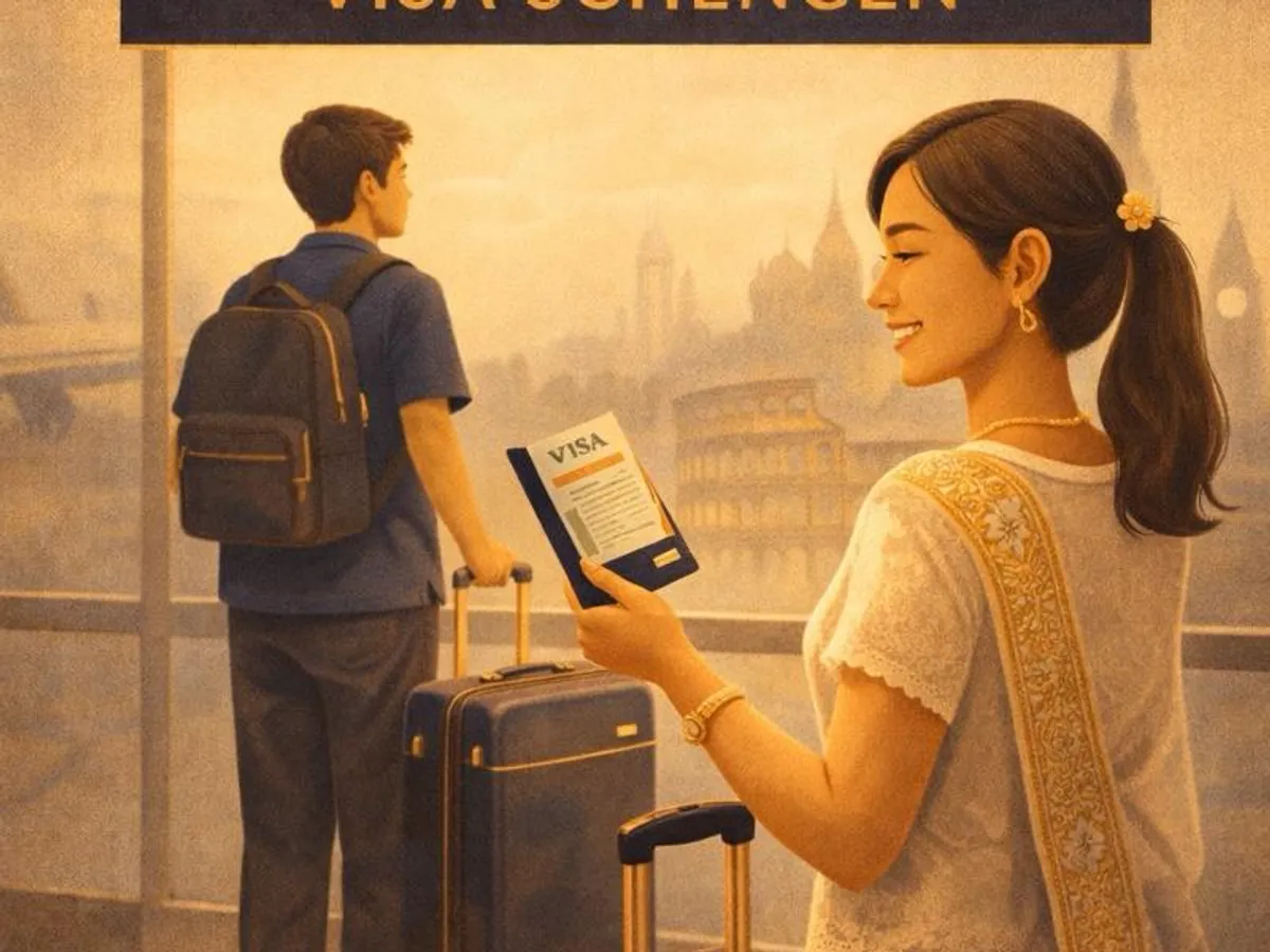 Illustration du visa Schengen depuis la Thaïlande.